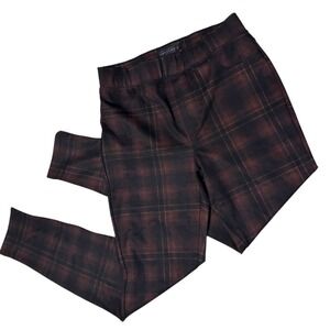 Sanctuary Womens Y2K Dark Plaid‎ Pants Size S Academic Preppy Grunge Stretchy